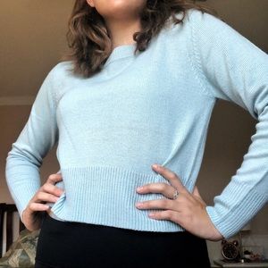 long sleeve sweater with open back